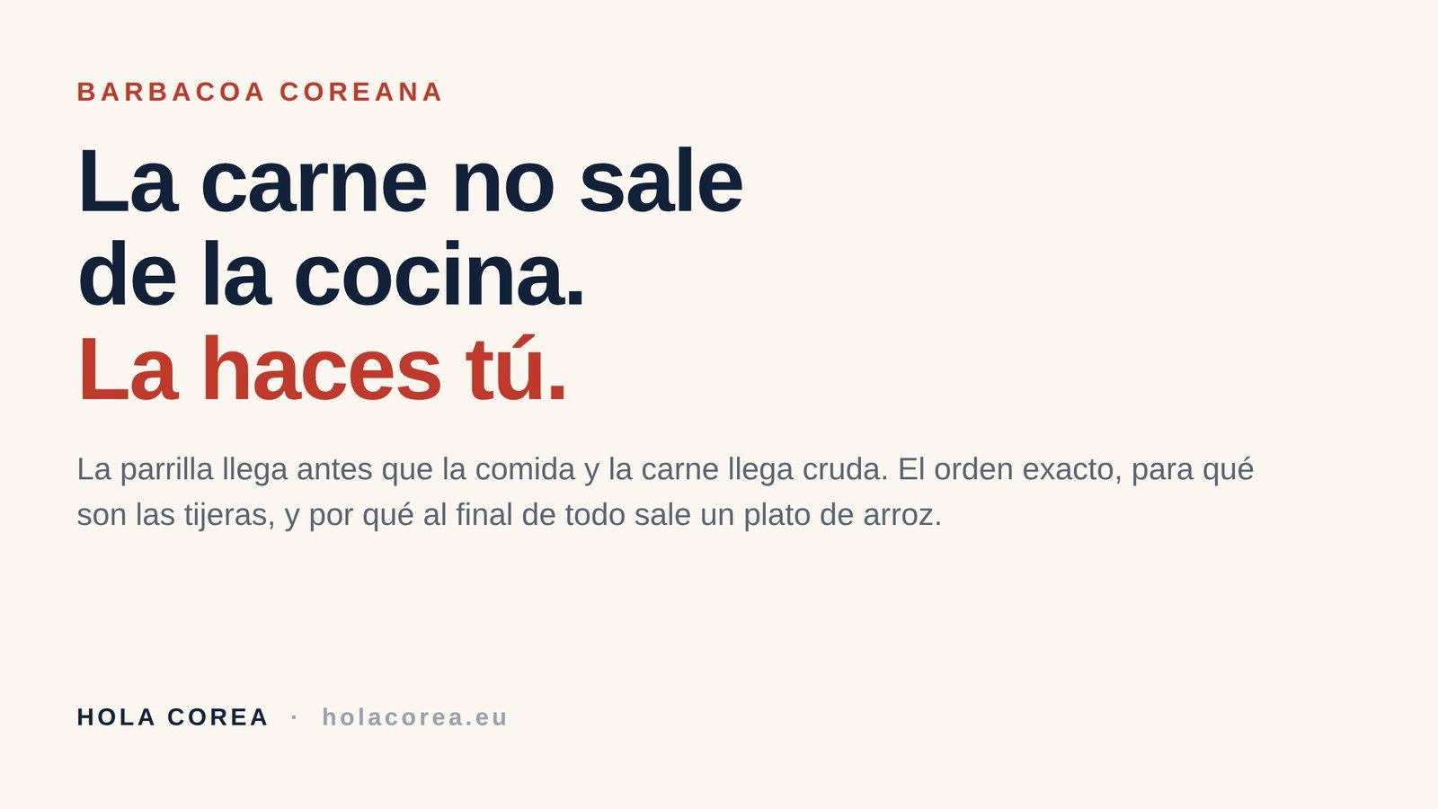 Portada: la carne no sale de la cocina, la haces tú en la mesa