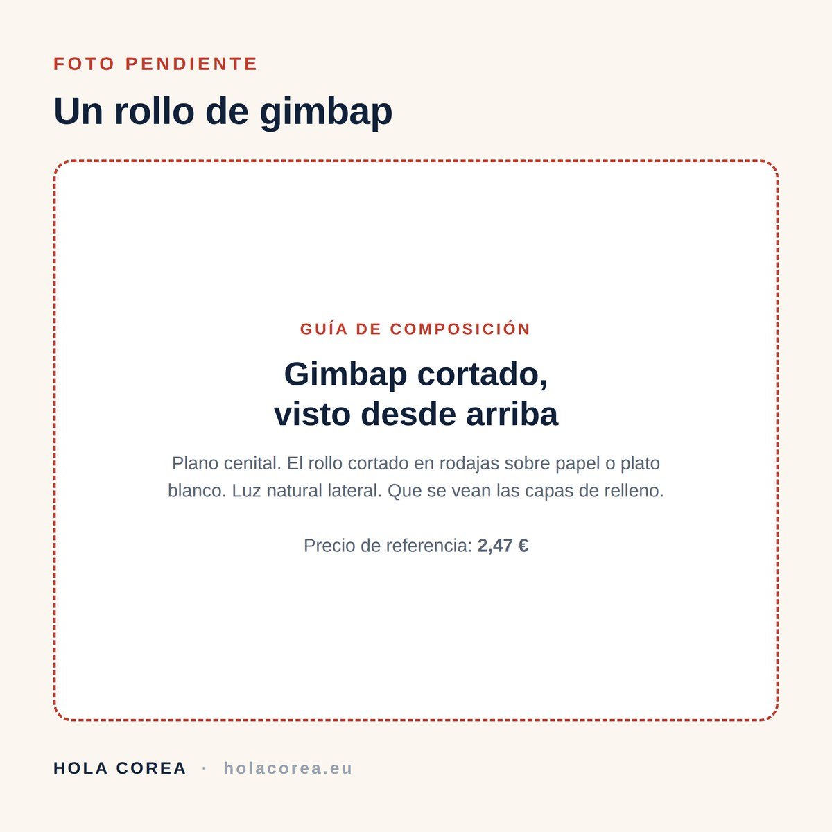 Un rollo de gimbap cuesta de media 2,47 euros en Seúl