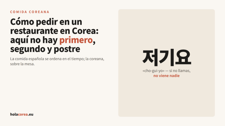 Portada del artículo sobre cómo pedir en un restaurante en Corea