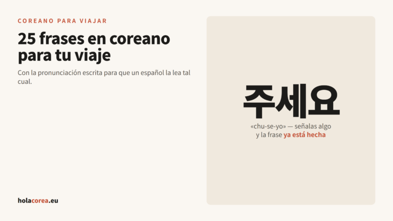 Portada del artículo con 25 frases en coreano para viajar