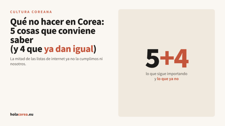 Portada del artículo sobre qué no hacer en Corea