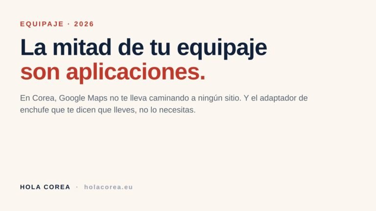Qué llevar a Corea del Sur: la mitad del equipaje son aplicaciones