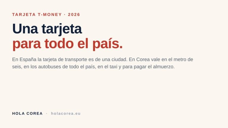 Una tarjeta T-money sirve en el metro y el autobús de todo Corea