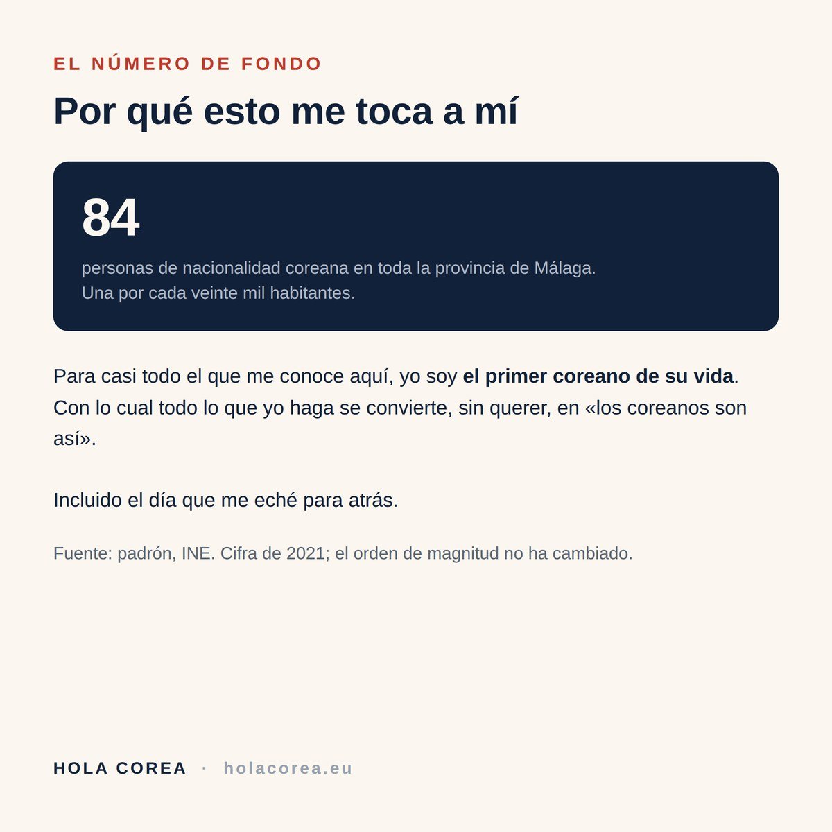 84 personas de nacionalidad coreana en toda la provincia de Málaga, una por cada veinte mil habitantes